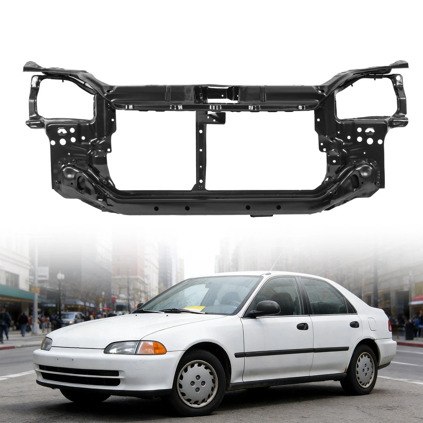 Front Radiator Core Panel Support Assembly for Honda Civic 1.5L/1.6L (1992–1995)