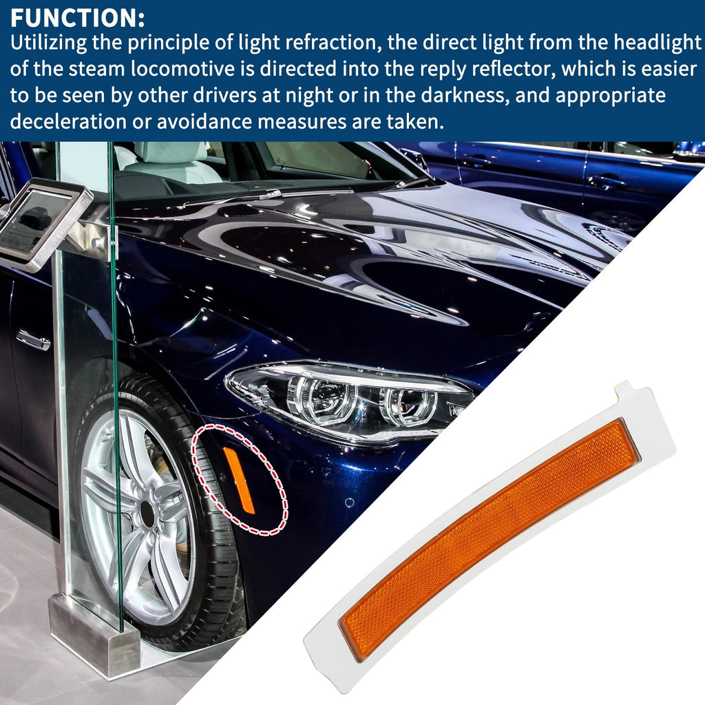 Bumper Reflector No. 63147199628 for BMW 535i GT (2010–2017) Front Right
