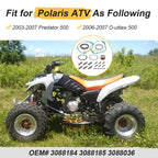 Clutch Friction Plates Kit & Gasket & Oil Filter for Polaris Predator Outlaw 500 (2003–2006)