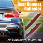 Pair Rear Bumper Reflector Strip Cover for BMW (2011–2017) 63147851577