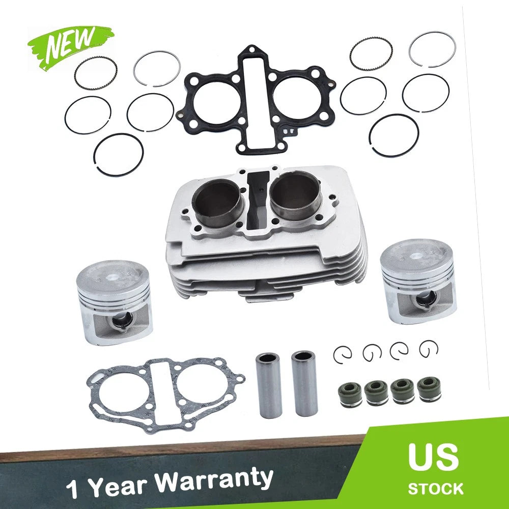 Engine Cylinder Assembly with Piston Gaskets for Honda Rebel 250 (1996–2015)