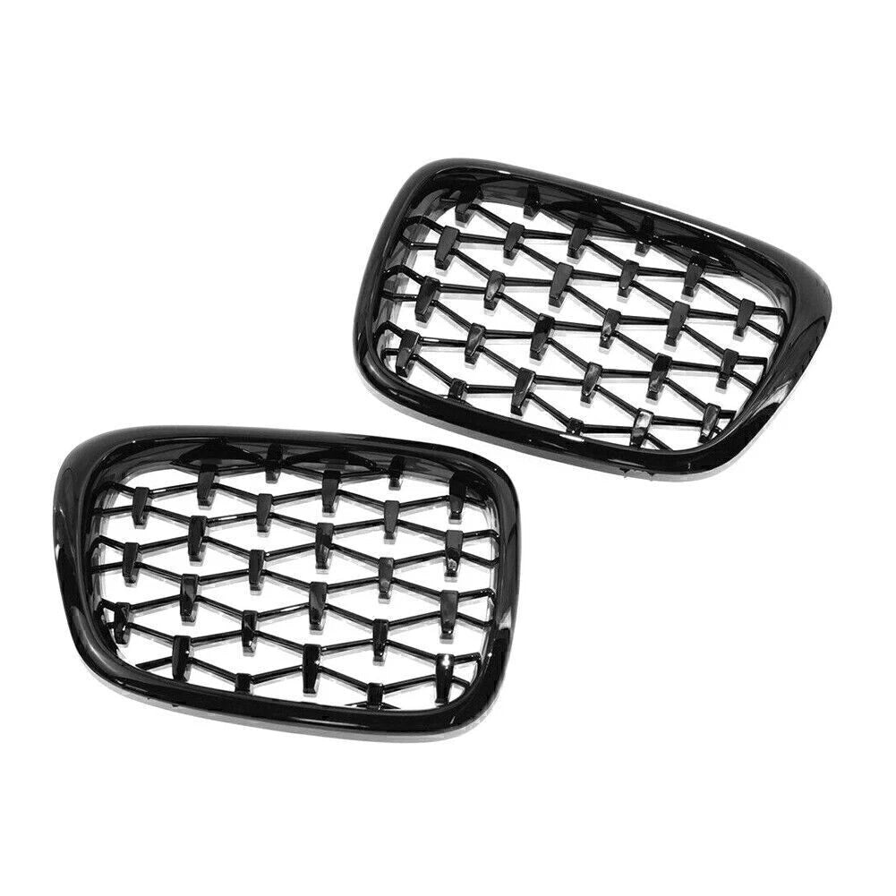 Gloss Black Front Kidney Grille for BMW 5-Series E39 (1999–2003)