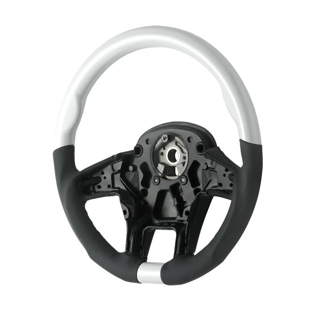 Steering Wheel Cover Leather White Grip for Kenworth T680 (2013–2021)