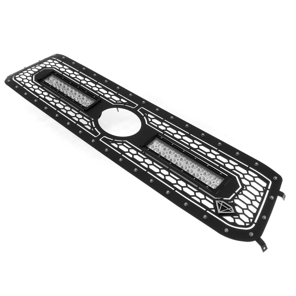 LED Grill for Toyota Tundra (2018–2019) - Stainless Black Mesh Rivet