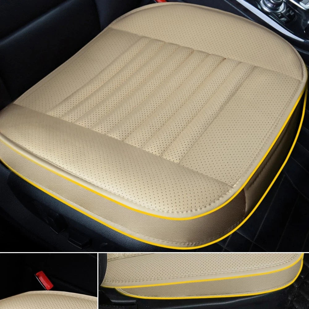 Universal Leather Seat Cover for Front Seats - Beige, Waterproof