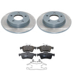 DuraGo Rear Rotors & TRW Pro Low-Met Disc Brake Pads Kit for Mazda 3 (2004–2013)