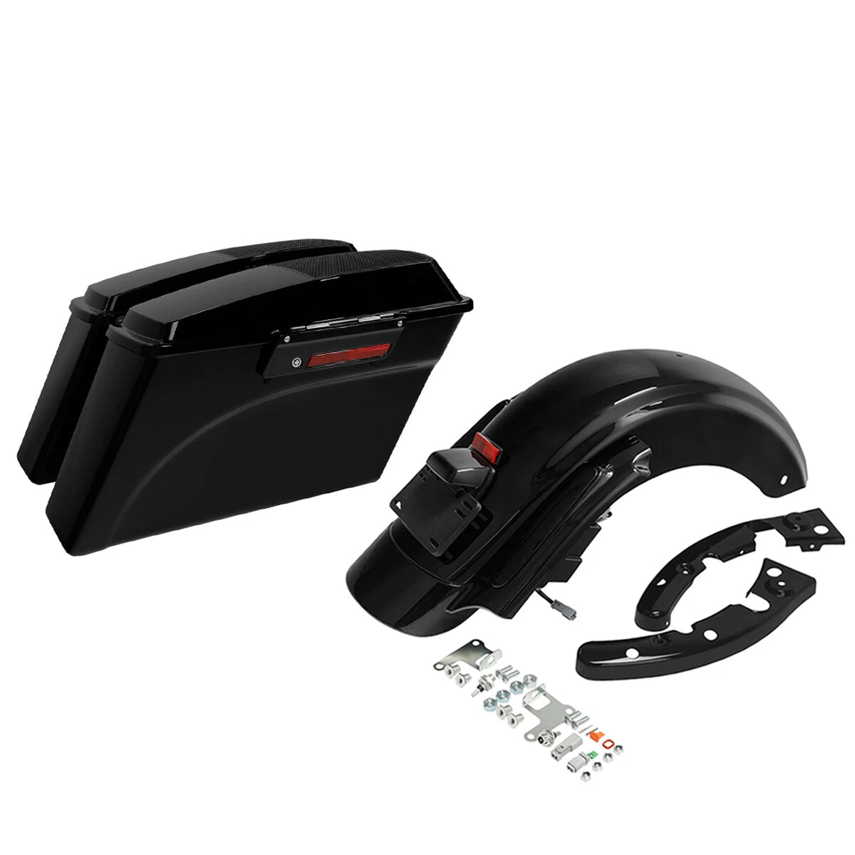 Hard Saddlebags Speaker Lid Rear Fender System for Harley Touring (2009–2013)
