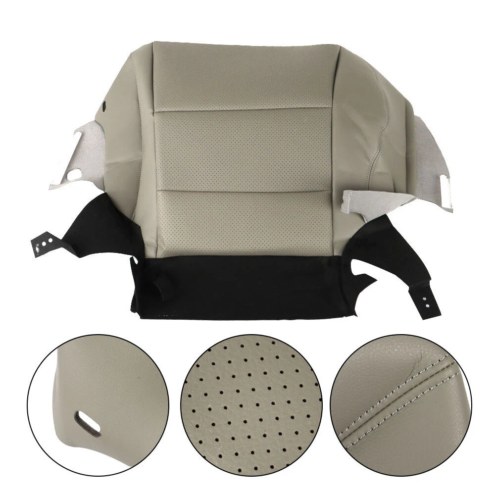Leather Gray Driver Side Perforated Bottom Seat Cover for Honda Accord (2013-2017)