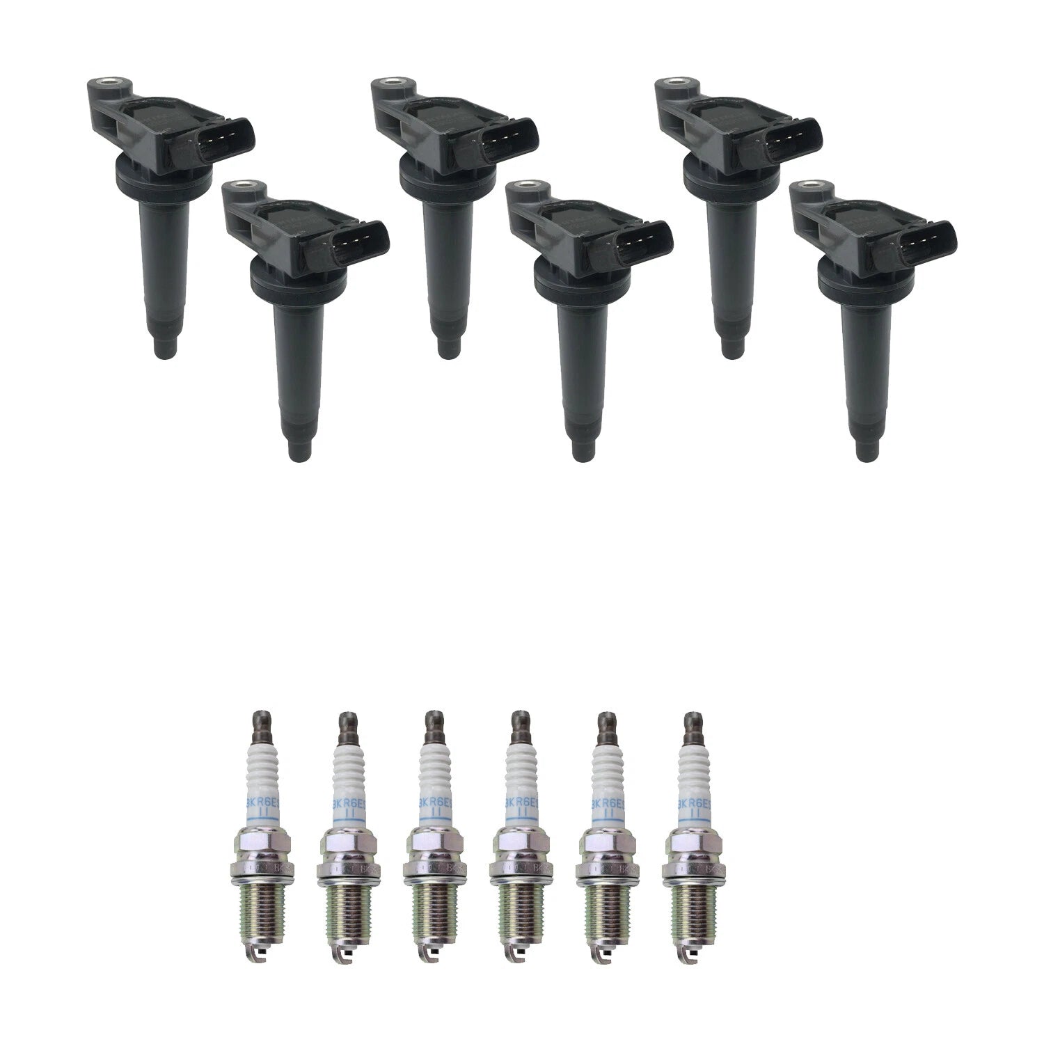 Set of 6 Ignition Coils & NGK Spark Plugs for Toyota Avalon Highlander (1995–2007)