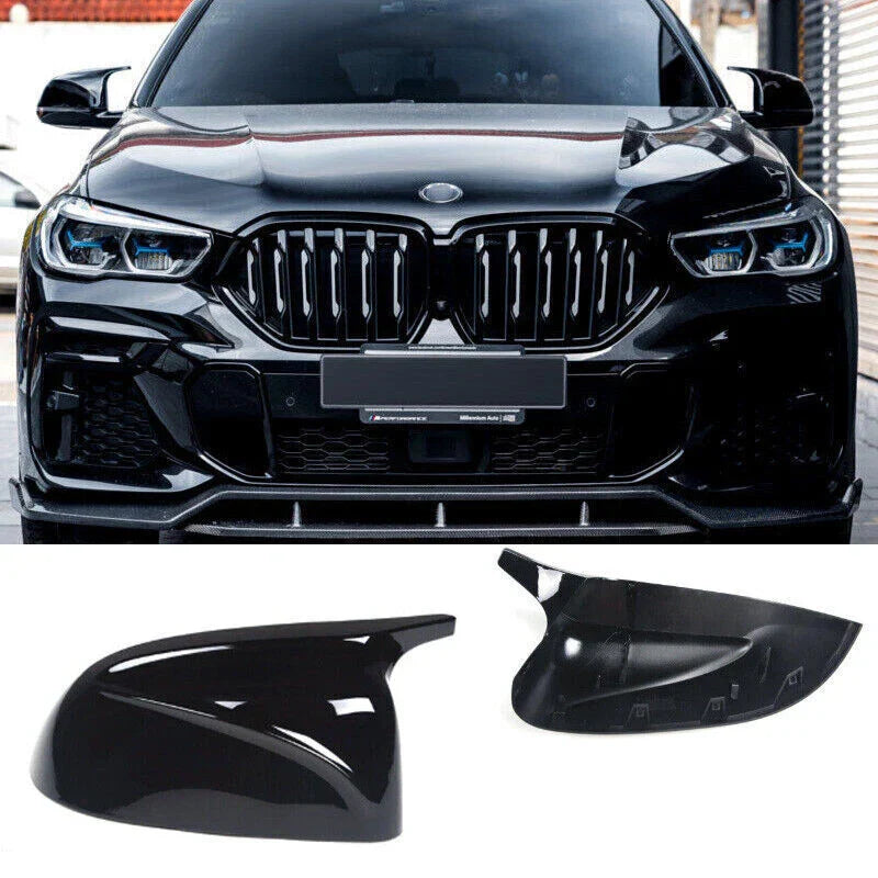 Black M Perf Sport Wing Mirror Cover Caps for BMW X5 X6 X7 (2019–2025)