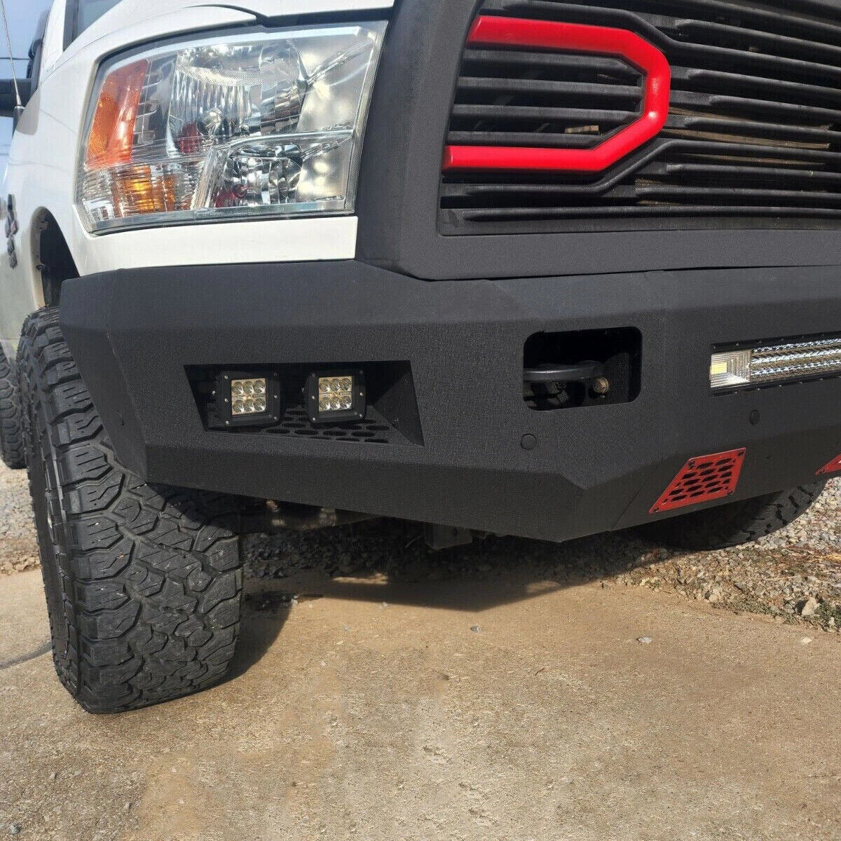 Front & Rear Bumper for Dodge Ram 2500 3500 (2010–2018) with LED Lights