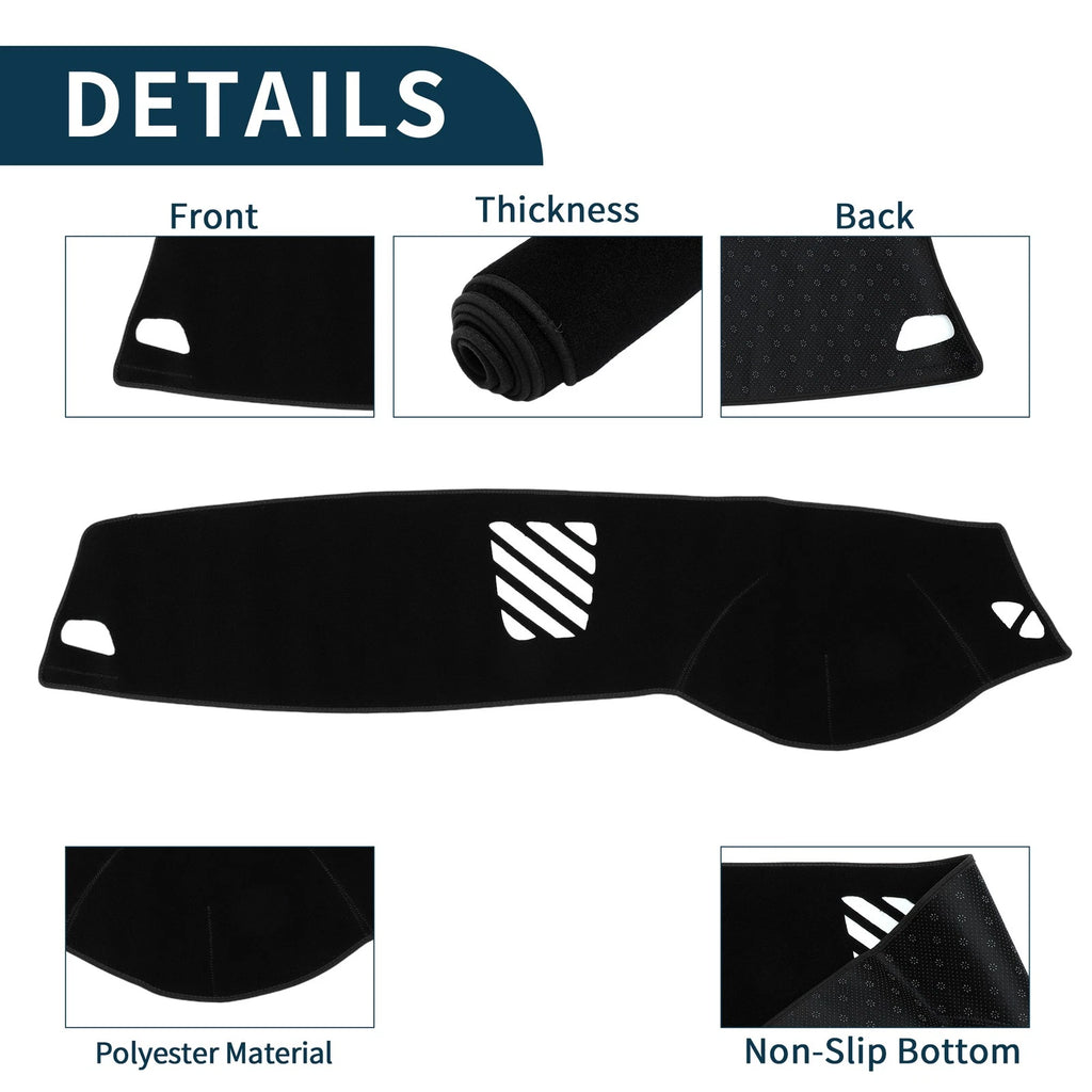 Dashboard Cover Mat for BMW 5 Series F10 F11 (2010–2017) Sun Protector Black