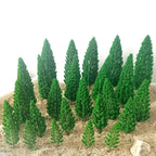 25Pcs Miniature Garden Landscape Decor for Train Railroad Scenery