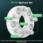 Set of 4 Hubcentric Wheel Spacers 1.25" for Ford Mustang