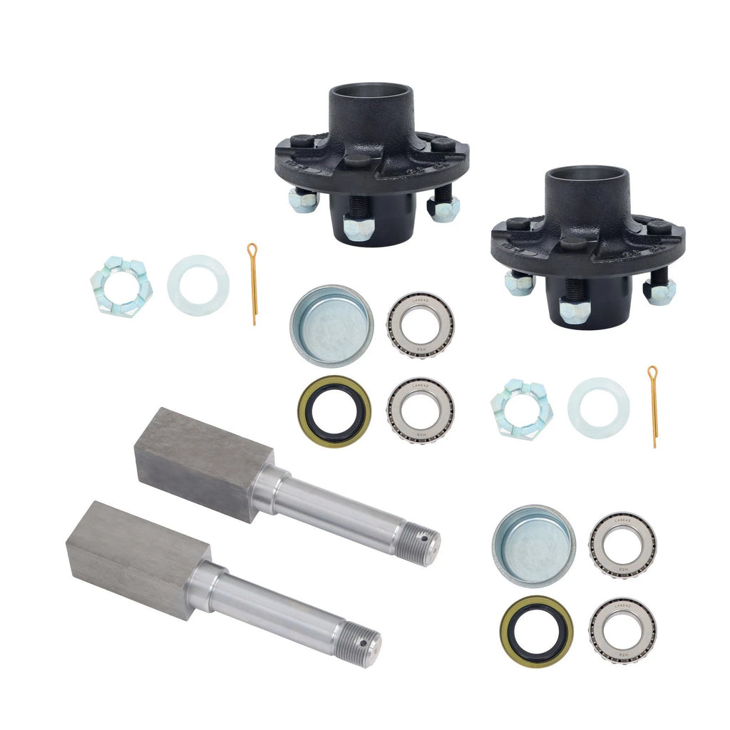 Set of 2 Trailer Bearing Kits for 1" Square BT8 Spindle (Year Range)