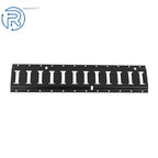 Set of 2 Black Steel E Track Tie Down Rails for Garages Vans Trailers