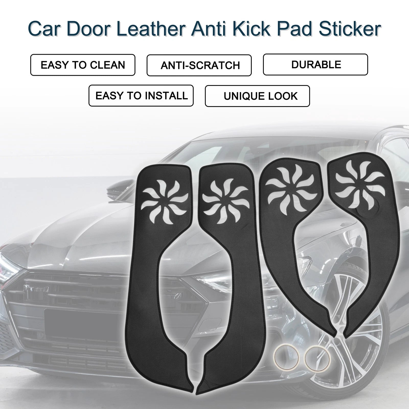 Set of 1 Car Door Leather Anti Kick Pad Sticker for Audi A7 S7 (2009–2015)