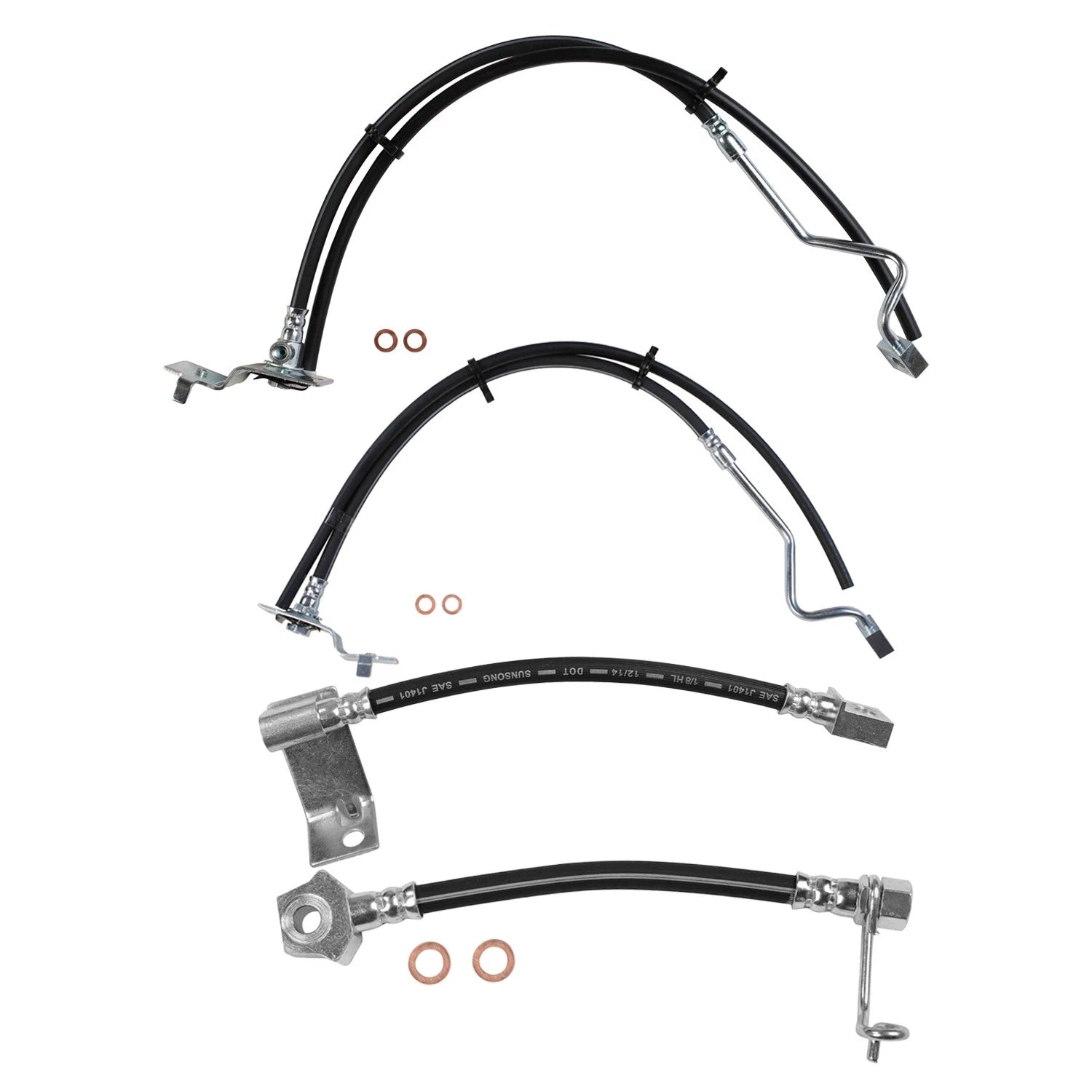 Sunsong Brake Hydraulic Hose Kit for Ford F250 F350 (2005–2016)