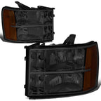 Smoked Housing Amber Corner Head + Bumper + LED Fog Light Kit for GMC Sierra (2007–2014)