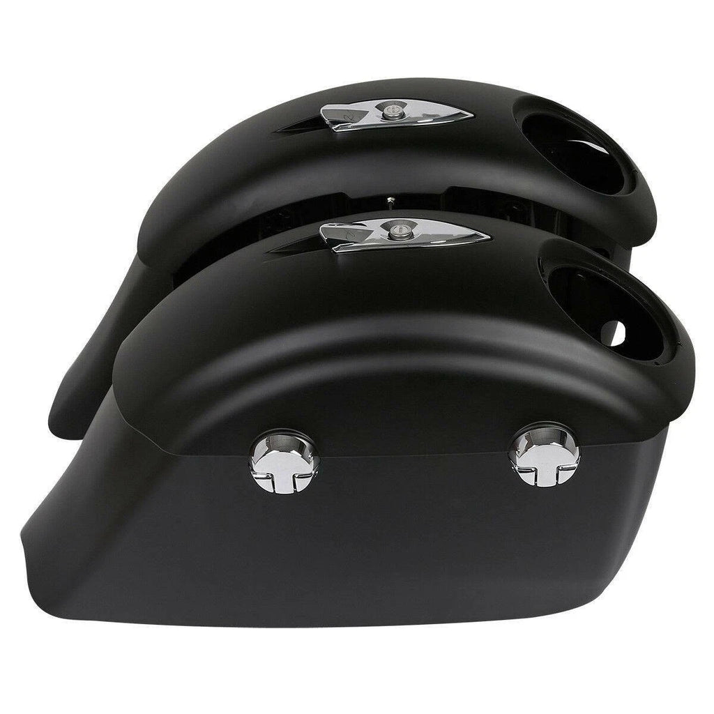 Matte Black Saddlebags for Indian Chieftain (2014–2018) - Electronic Latch