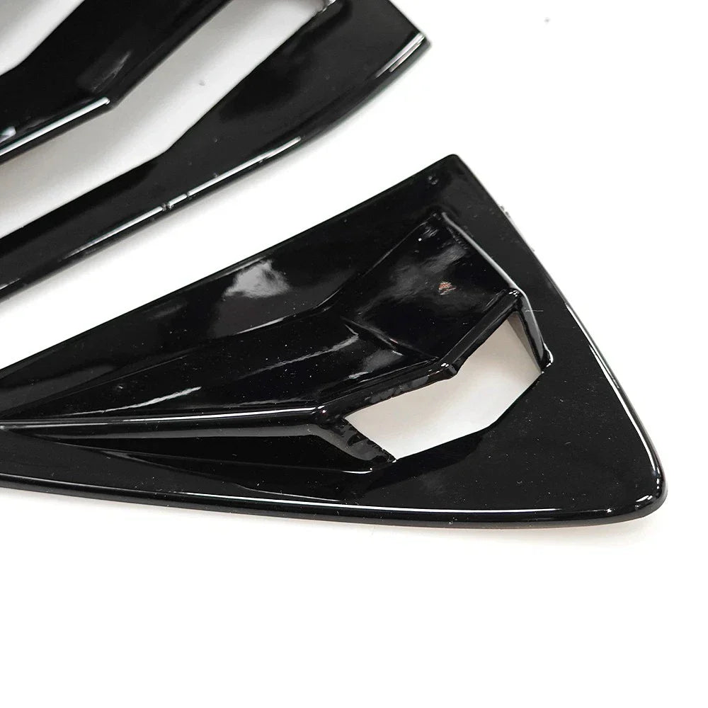 Rear Window Gloss Black Vent Louver Covers for Toyota Camry (2018–2024)