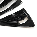 Rear Window Gloss Black Vent Louver Covers for Toyota Camry (2018–2024)