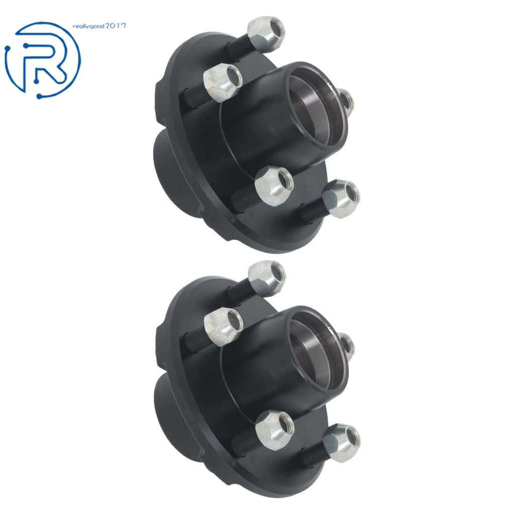 Set of 2 Trailer Hub Kit & Bearings for 2000 lbs Spindle (5 on 4.5")