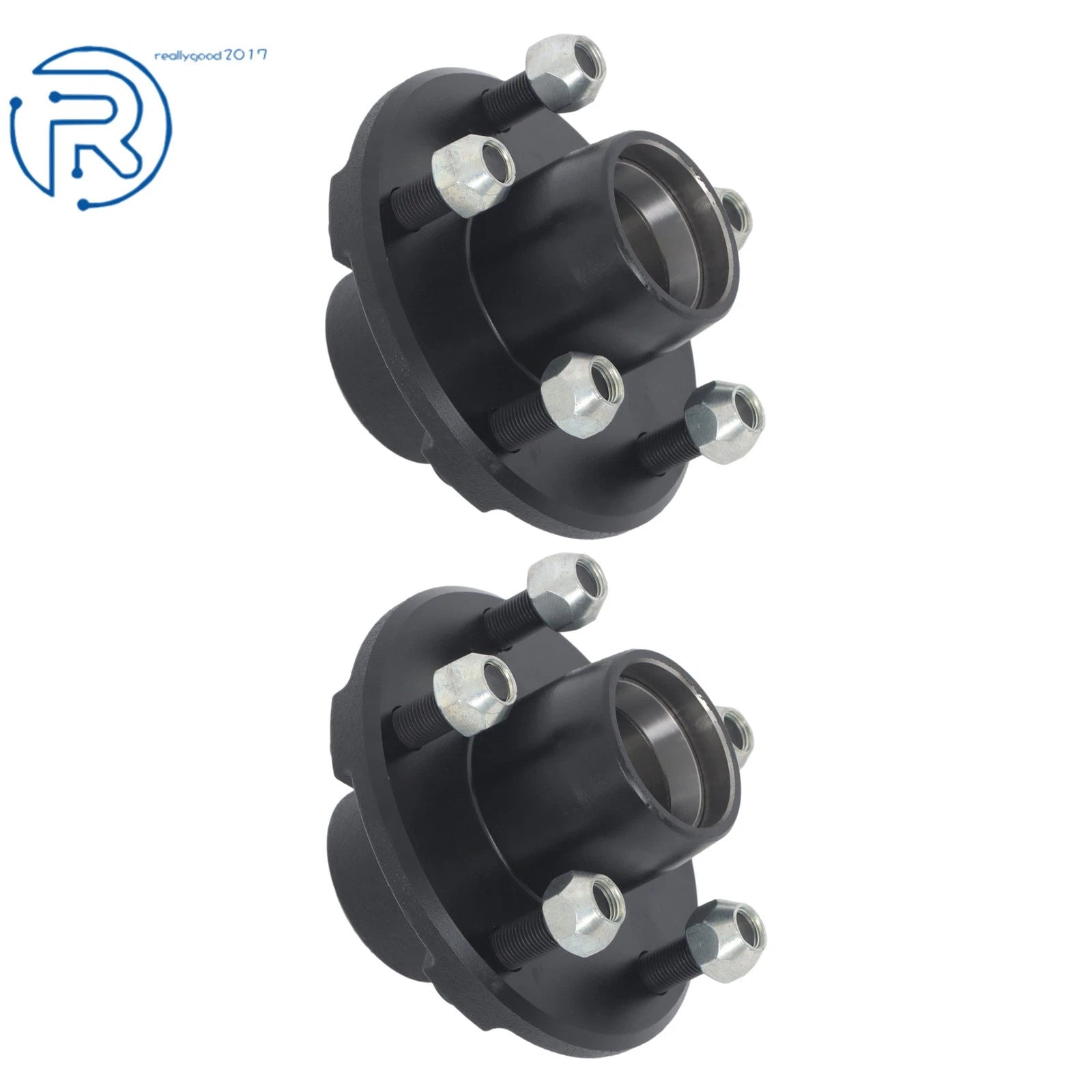 Set of 2 Trailer Hub Kit & Bearings for 2000 lbs Spindle (5 on 4.5")