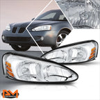 OE Style Chrome Housing Amber Corner Headlight for Pontiac Grand Prix (2004–2008)