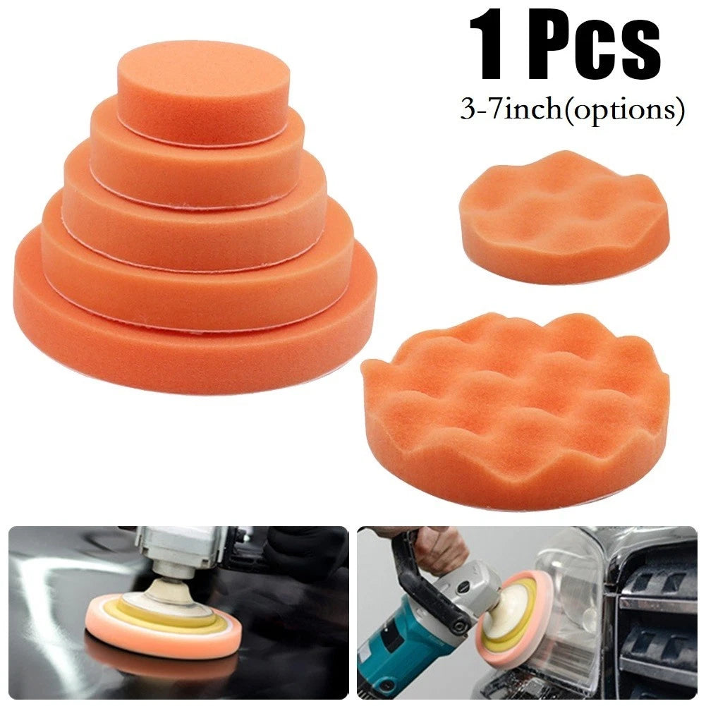 Polishing Pad for 3-7 Inch Accessories (1PCS Flat/Wavy Foam)