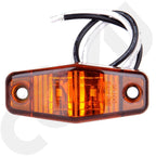 2X Universal Amber Surface Mount Clearance Side Fender Marker Light 12V