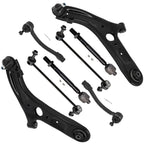 Set of 8 Front Lower Control Arms Tie Rod Ends for Hyundai Elantra (2013–2016)