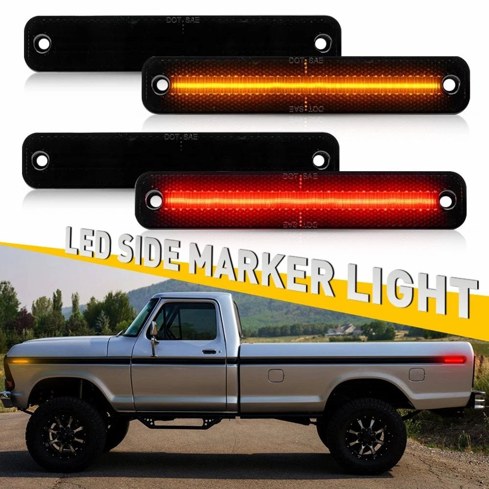 Smoked LED Front + Rear Side Marker Light for Ford F-Series Truck (1973–1979)