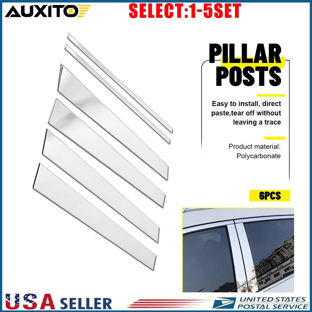 Chrome pillar post trim for Ford Expedition, Lincoln Navigator (1997–2017) 6-30X