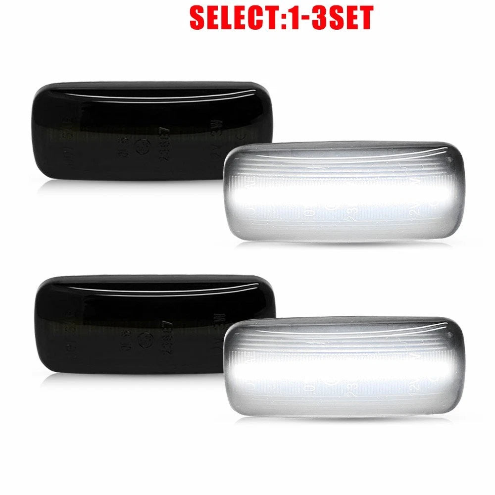 White LED Smoked Fender Side Marker Lights for Dodge RAM 3500HD (2014–2022)