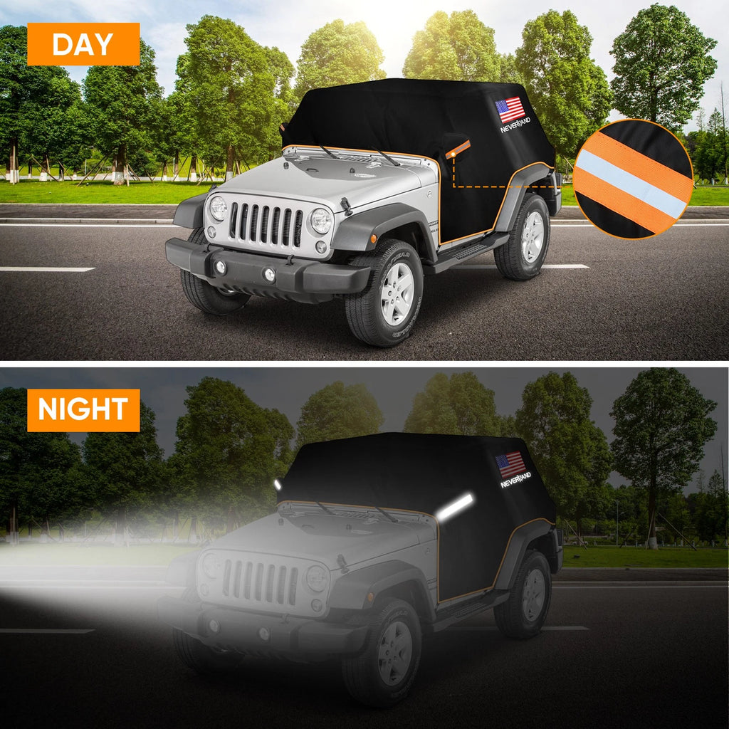 Car Cover for Jeep Wrangler 4 Door (2007–2024) Waterproof UV Resistant