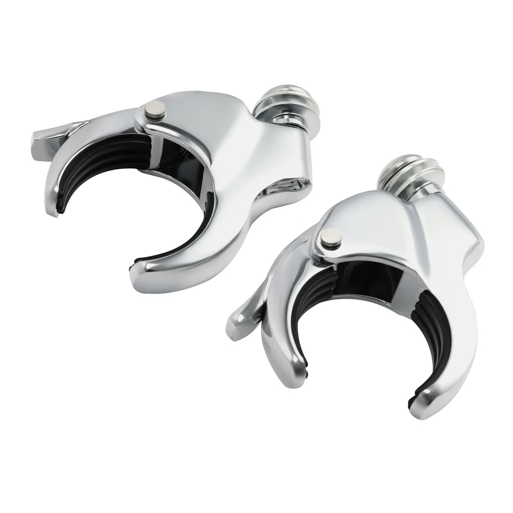 49mm Windshield Clamps for Harley Fat Bob 2018-2025 Chrome