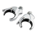 49mm Windshield Clamps for Harley Fat Bob 2018-2025 Chrome