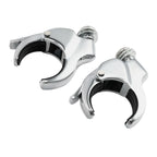 49mm Windshield Clamps for Harley Fat Bob 2018-2025 Chrome