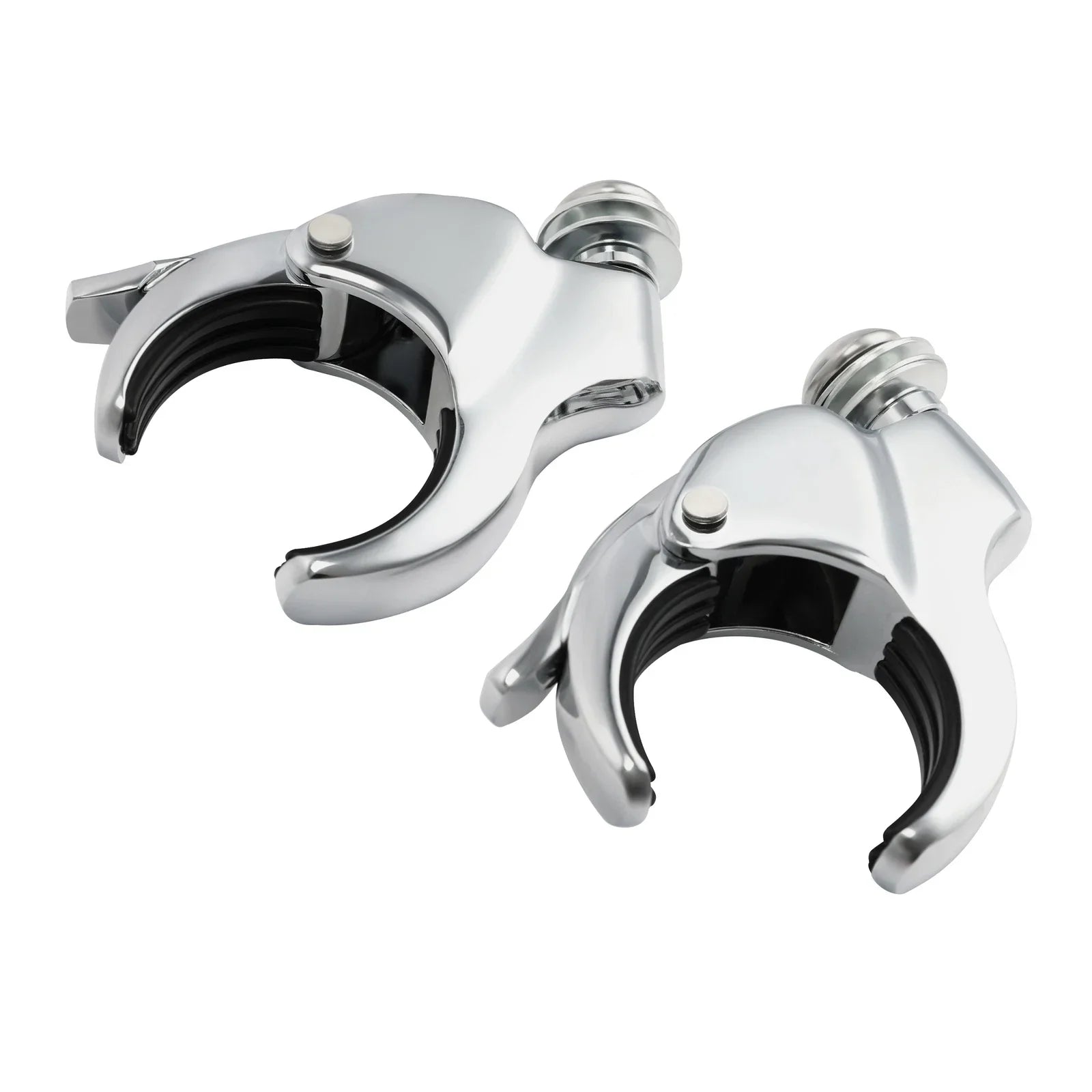49mm Windshield Clamps for Harley Fat Bob 2018-2025 Chrome