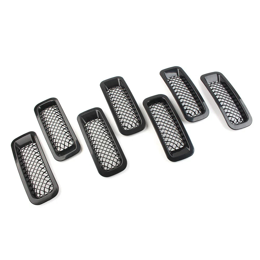 7 Pcs Front Mesh Grille Cover for Jeep Patriot (2011-2017)