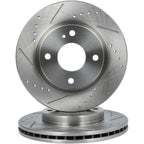 Front Drilled & Slotted Brake Rotors for Ford Fiesta (2014–2019)