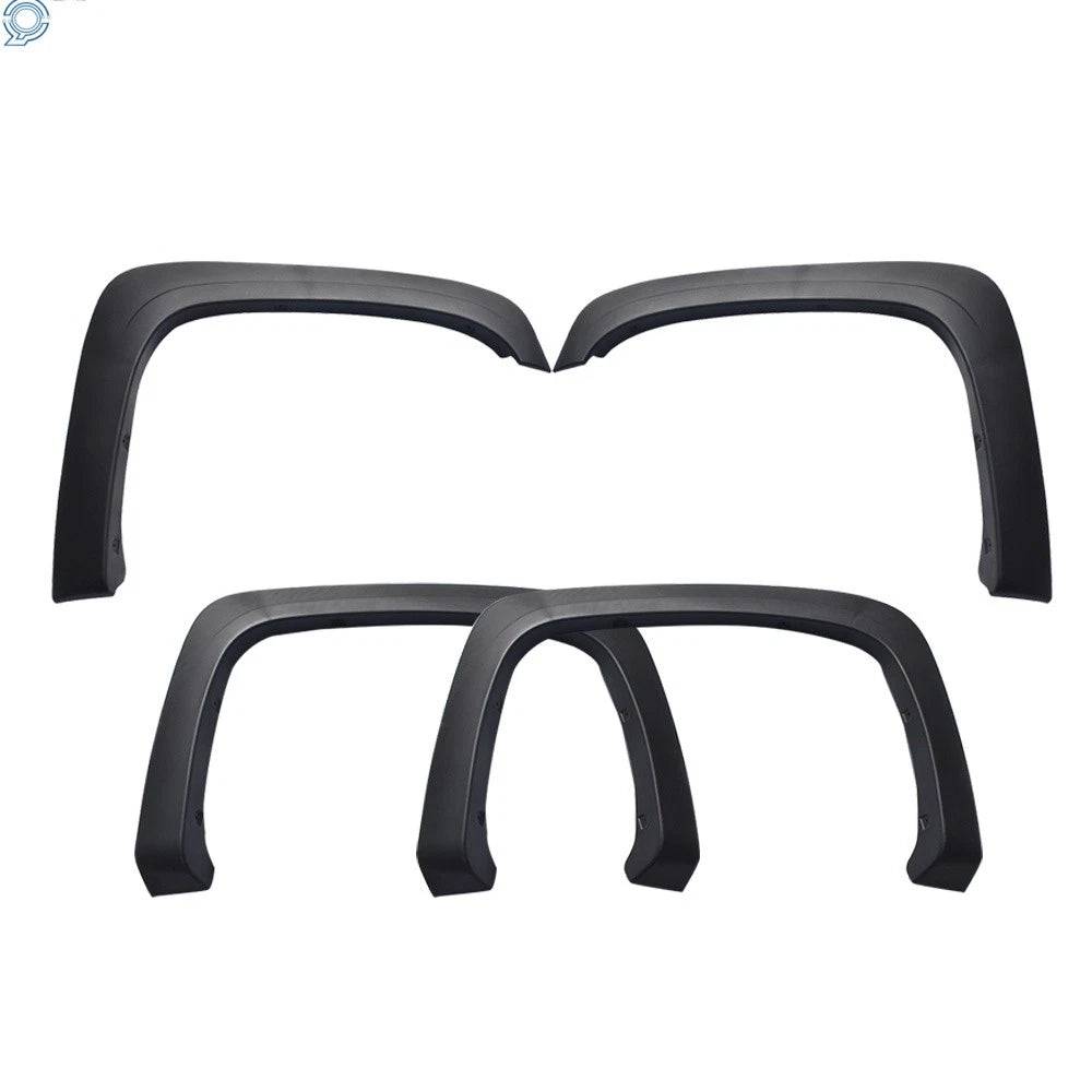Set of 4 Black Fender Flares for Chevy Silverado 1500/2500HD/3500HD (2007–2013)
