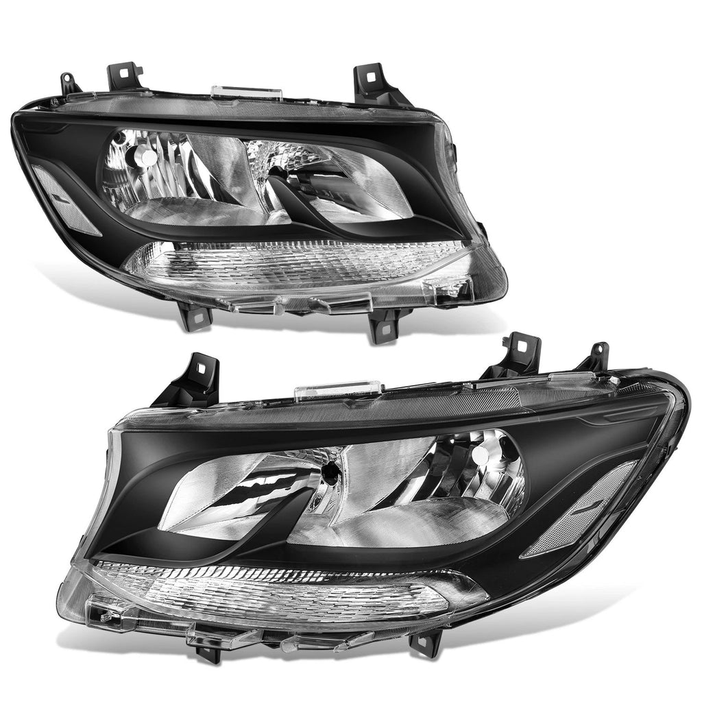 Chrome Housing Amber Lens Headlight Assembly for Mercedes-Benz Sprinter (2019–2022)