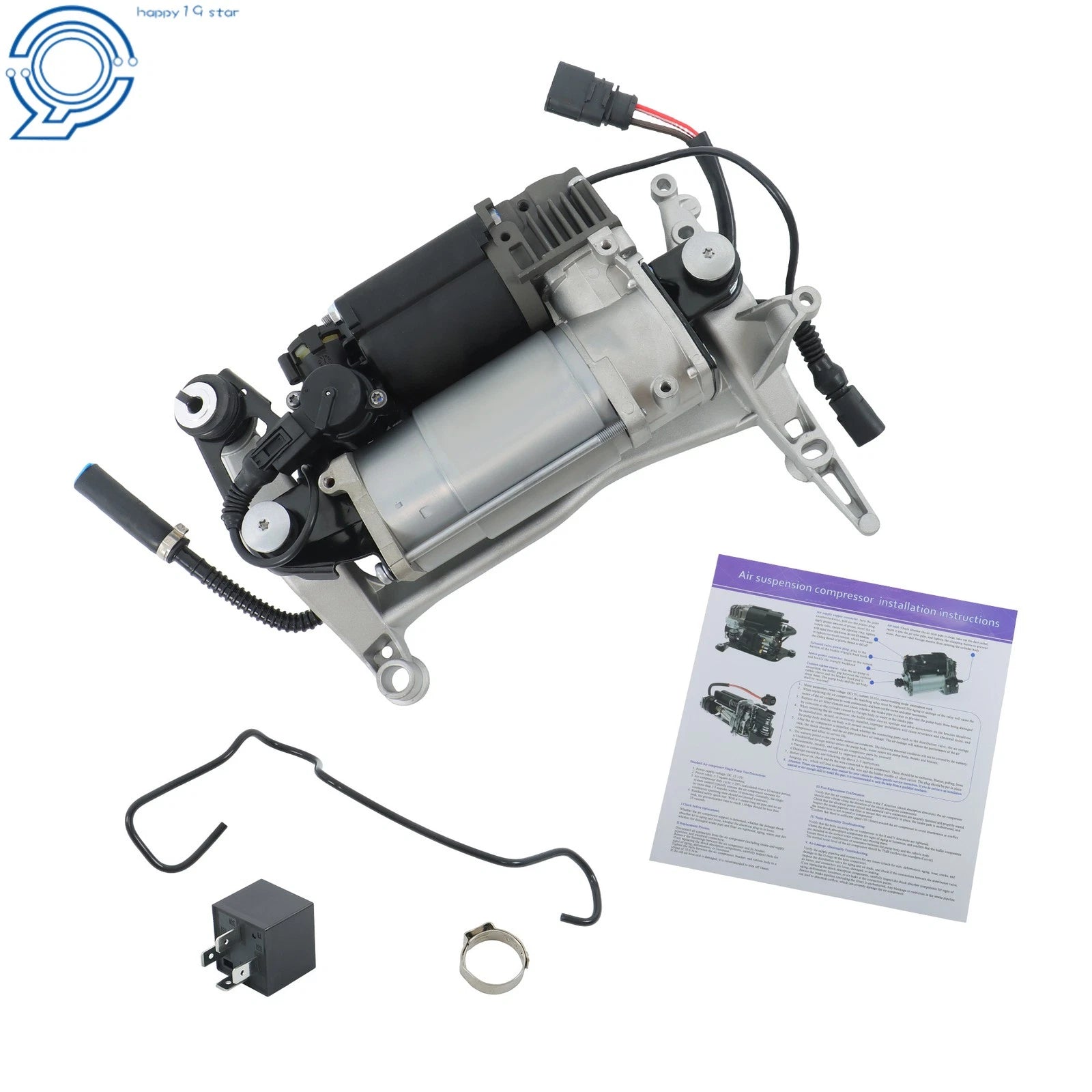 Air Suspension Compressor Pump with Bracket for Porsche Cayenne Turbo (2008-2010)