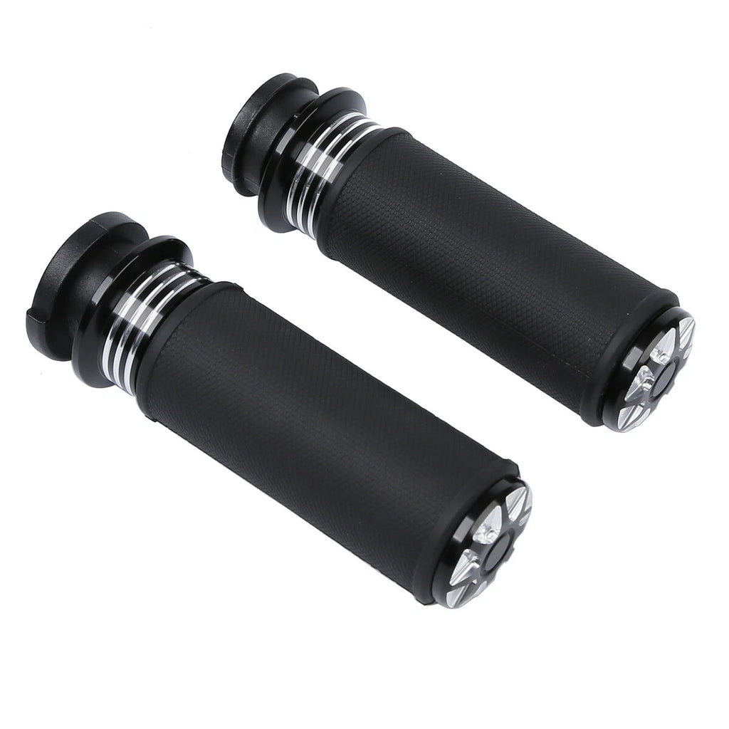 1" 25mm Black Electric Handlebar Grips for Harley Davidson Touring (2008–2020)