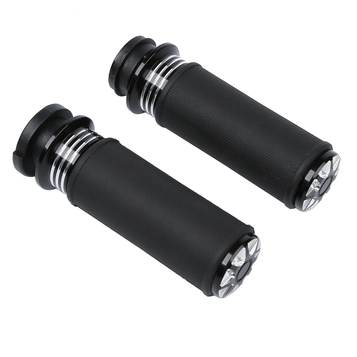 1" 25mm Black Electric Handlebar Grips for Harley Davidson Touring (2008–2020)