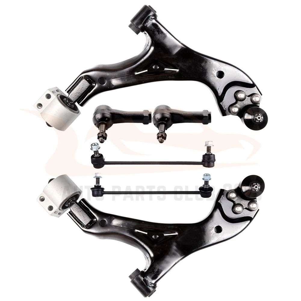 Set of 6 Front Lower Control Arms and Tie Rods for Chevy Equinox (2005–2009)