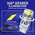 Set of 2 3157 3057 LED Brake Stop Tail Light Bulbs for Chevy Silverado 1500 (1999–2012)