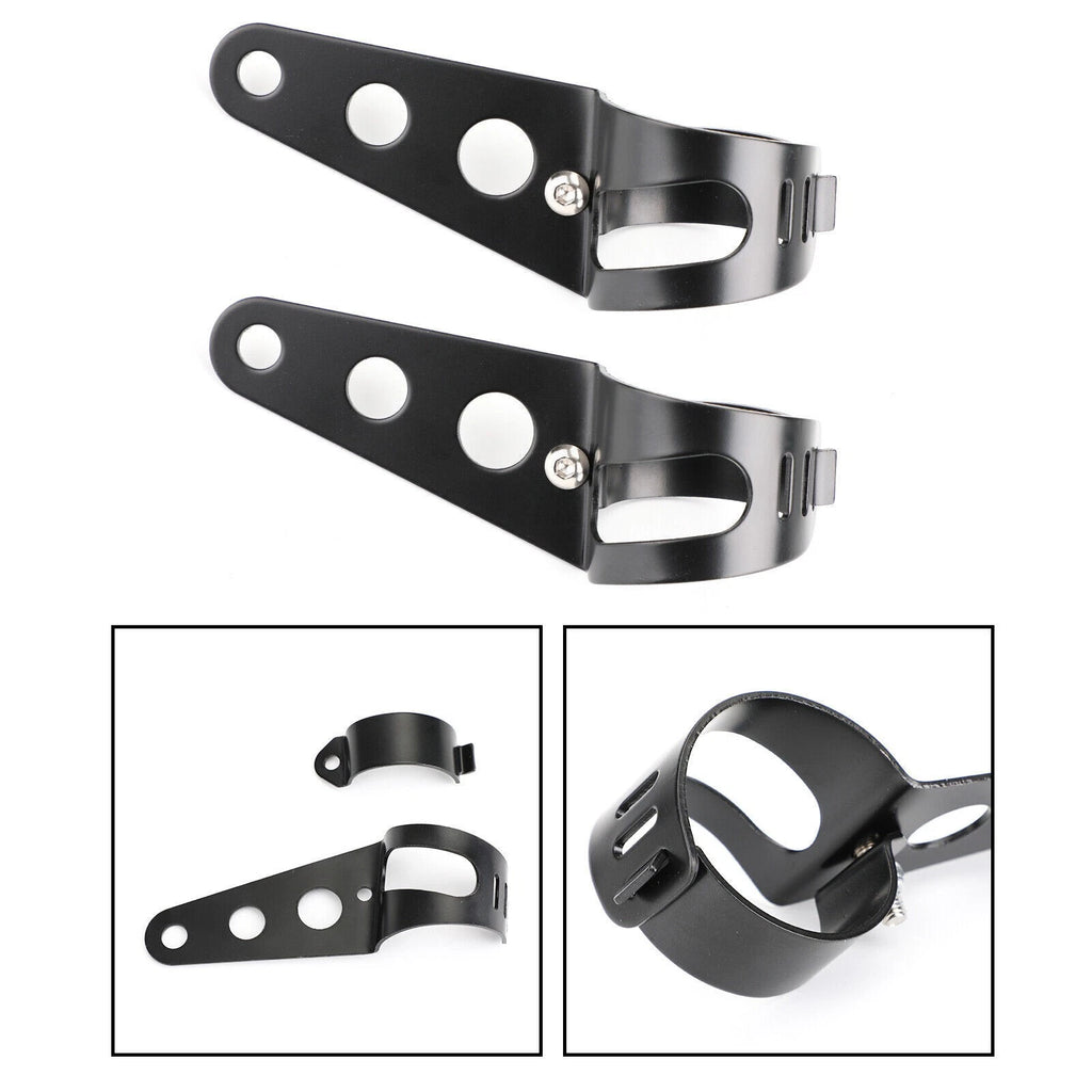 Universal 43-50mm Black Headlight Bracket Mount Holder #3